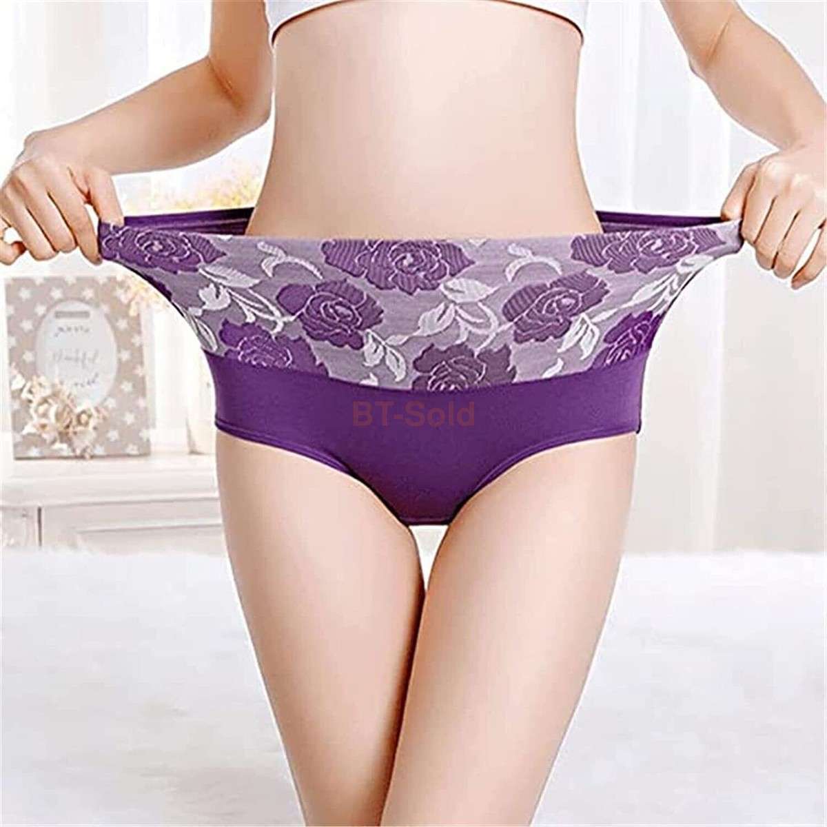 Briskorry Mutande Brasiliana Cotone Bianco A Vita Media Di Grandi Dimensioni Pantaloni Sanitari A Prova Di Perdite In Cotone Con Cavallo Mutande Economiche Grey Xxxl 125856539 - Foto 3