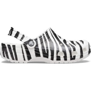 zebra fuzzy crocs
