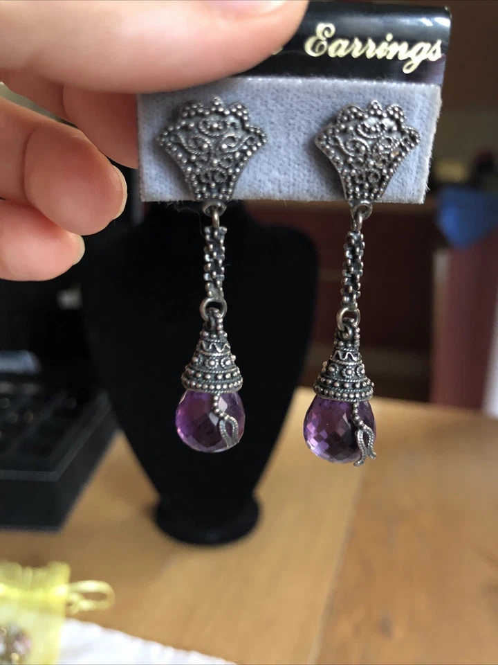 Orecchini argento Con Ametista - Immagine 3 di 4