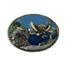 Eagle Belt Buckle Hand Painted Serial Number 9029 Copyright 1989