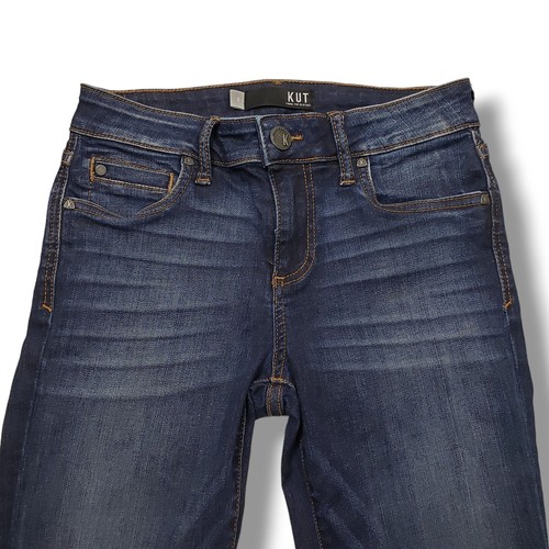 Kut from the Kloth Diana Skinny Jeans Womens 0 Dark Wash - Picture 2 of 9