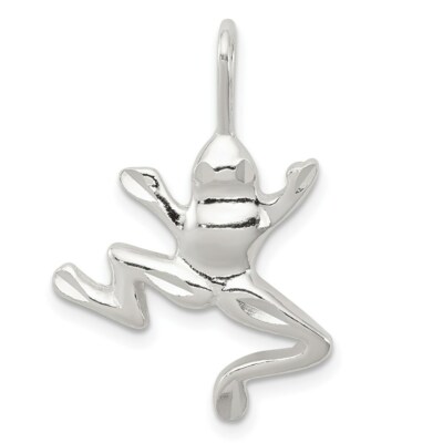 925 Sterling Silber Frosch Charm Anhänger 1,18 Zoll