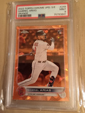 2022 Topps Chrome Up Sapphire Gabriel Arias #20/25 ORANGE REFRACTOR #US248 PSA 9
