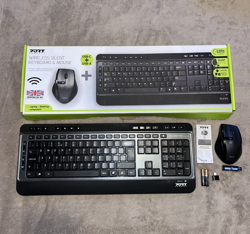 Kit clavier + souris silencieux sans fil Port Designs compatible Windows Mac Android - Photo 10/24