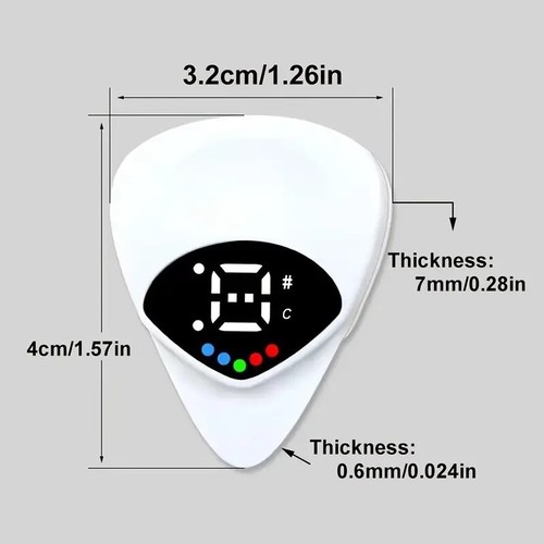 Guitar Tuner Guitar Pick - Dual-Function Musical Instrument Tune-N-Pick - Picture 2 of 9