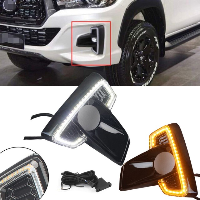 Car Light LED Daytime Running Lights DRL Fog Lights For Toyota Hilux