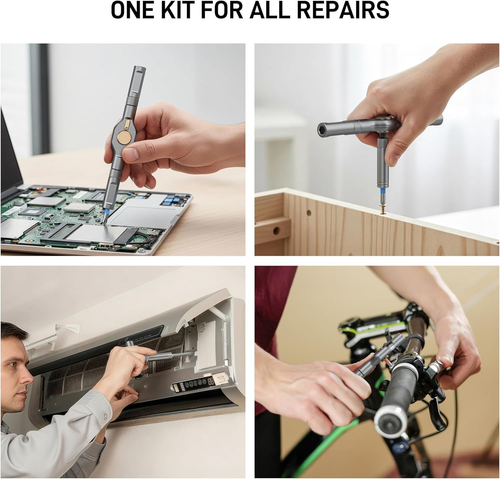 42 in 1 Magnetic Screwdriver Set, Ratchet Multi Bit Grey - Picture 7 of 9