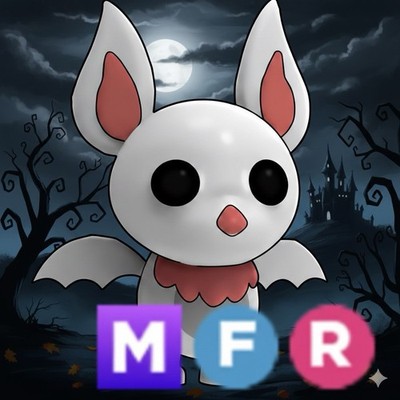 Adopt Me! Mega Neon Fly Ride Albino Bat! Virtual Pet! 