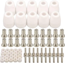 60pcs PT-31 Nickel Plated Extended Air Plasma Cutting Nozzle Electrode... 