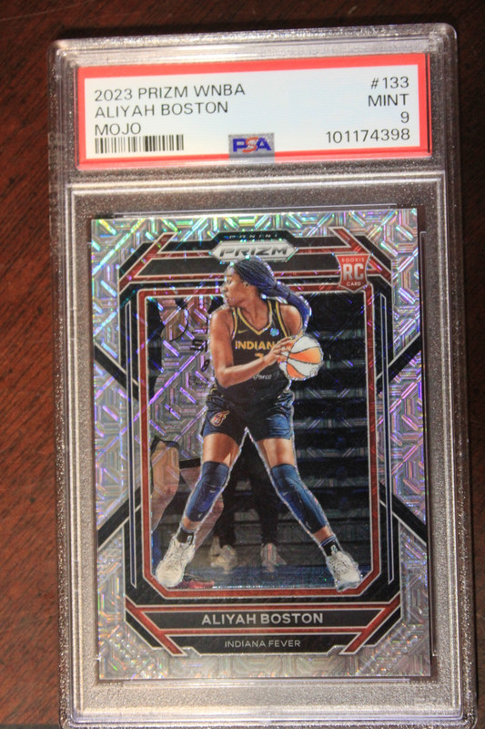 PSA 9 2023 Mojo Prizm Aliyah Boston # 25 /25 RC Mint WNBA Fever #133 Panini