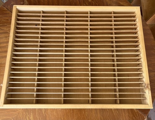 Napa Valley Box Company Cassette Tape Holder 100 Slot Wooden Vintage