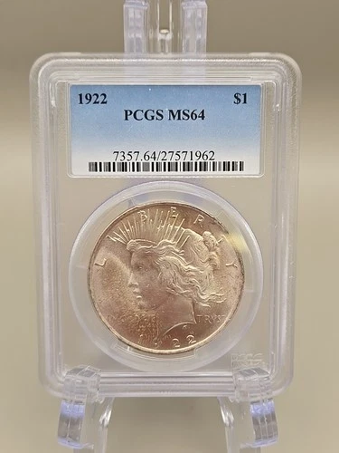 1922 Peace Silver Dollar $1 - PCGS MS64