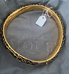 Authentic Alexander McQueen gold plated choker with tags