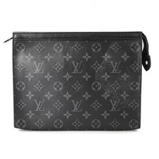 Louis Vuitton Pochette Voyage MM Monogram Eclipse Business Bag Briefcase Black
