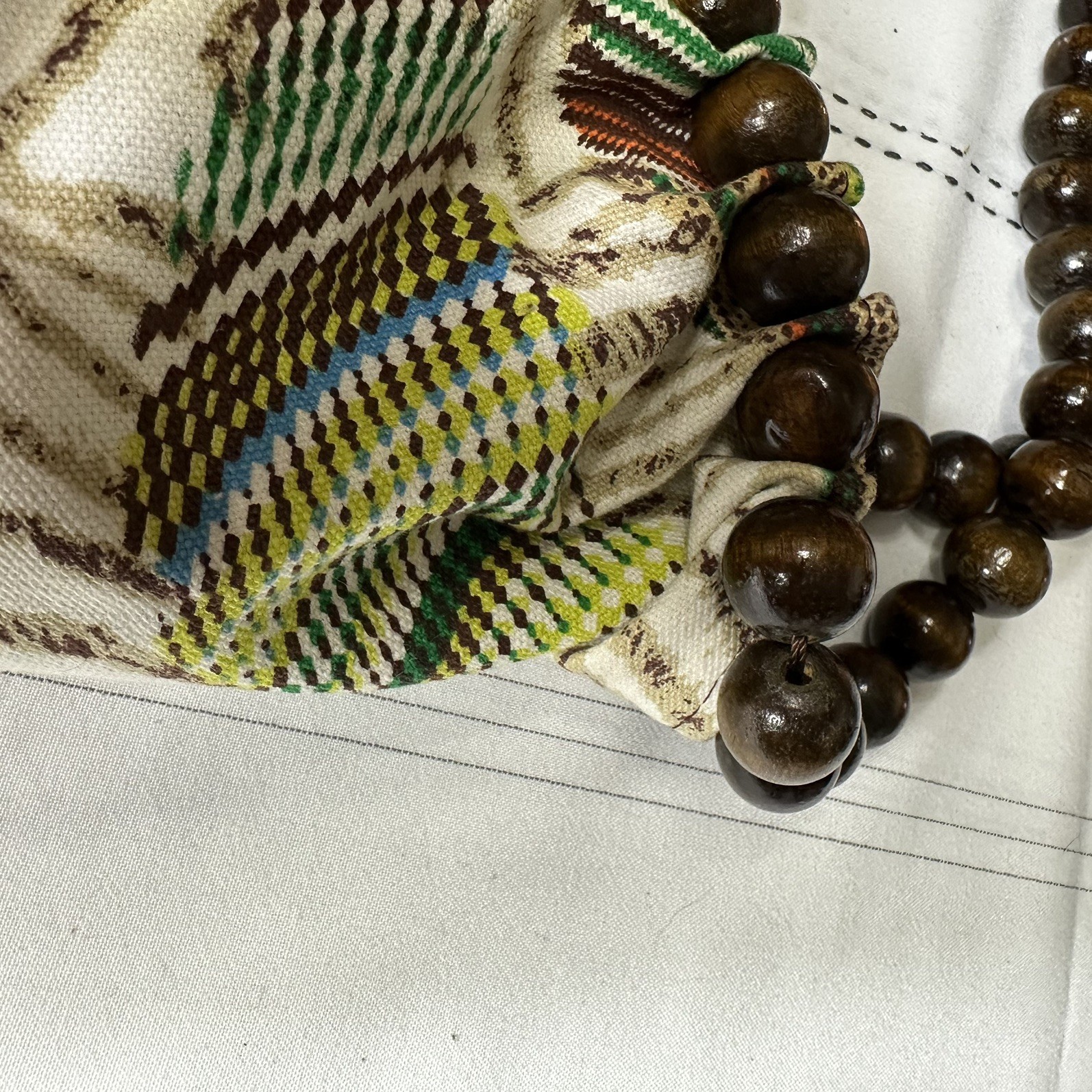 Large Patchwork Print Crochet/Knitting Craft Tote… - image 17