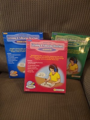 Lakeshore Learning Listening & Following  Directions Activity Pack (Lot Of 3)