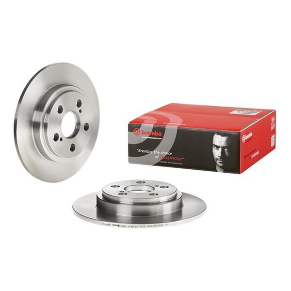 2X Brembo Bremsscheiben 259Mm Voll Hinten Passend FÜR Toyota Urban-image