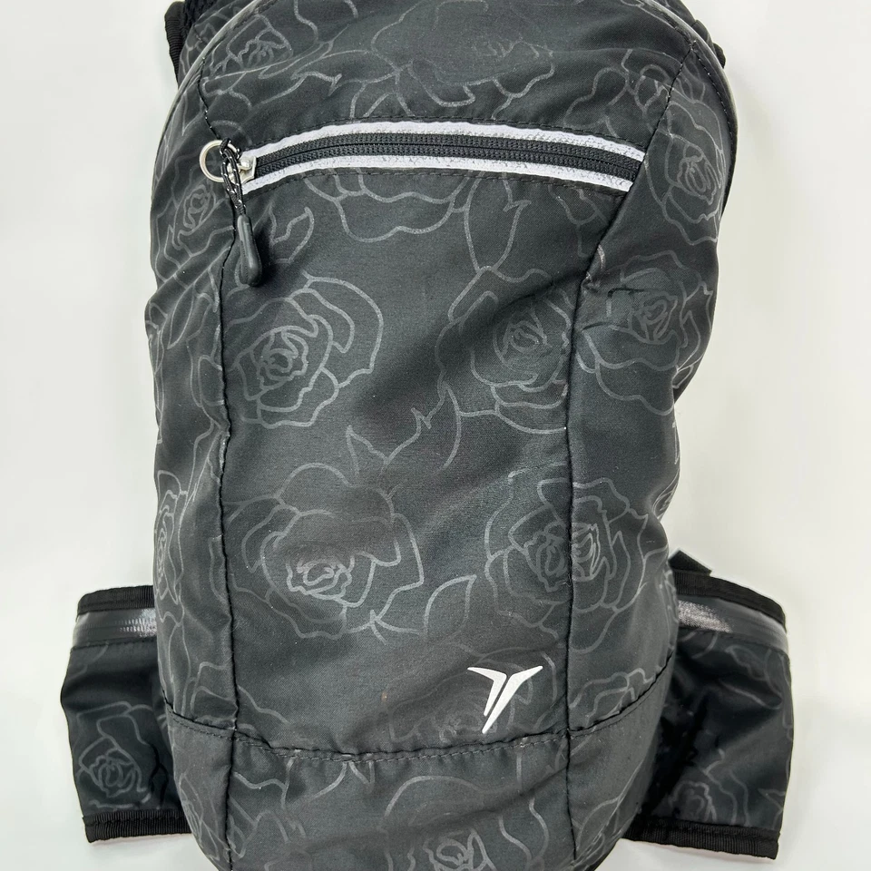 Old Navy Women's Black Floral Backpack Multi Compartment Athletic Gym Travel - Image 2 of 4