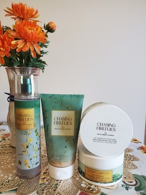 New Bath & Body Works Chasing Fireflies Fragrance Mist Body Scrub Body Butter×2