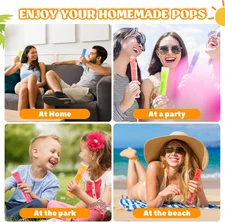 150 Disposable Ice Popsicle Mold Bags (8x2"), BPA-Free, Freezer Pop Bags for ...