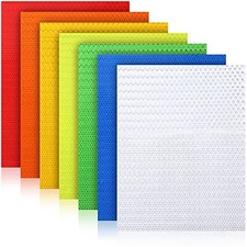 7 Sheets 8.86'' x 11.42'' Adhesive Reflective Stickers Flexible Assorted Color