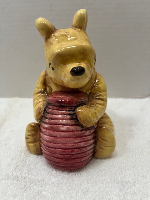 Vintage Disney Classic Charpente Winnie The Pooh Honey Pot Coin Bank- 6"