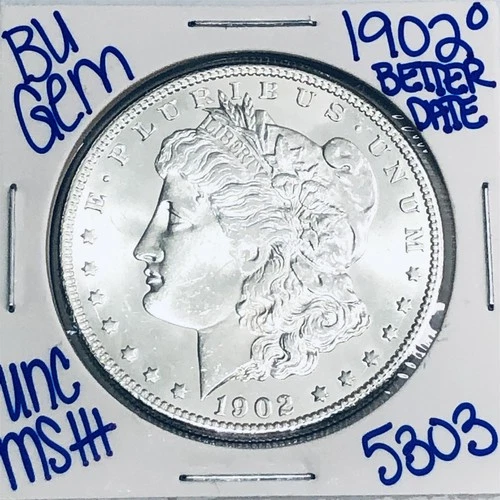1902 O BU UNCIRCULATED MORGAN SILVER DOLLAR AUTHENTIC U.S.MINT FREESHIPPING 5303