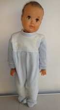 Ancienne poupée sans marque de chiffon en pyjama 54 cm 1960’s