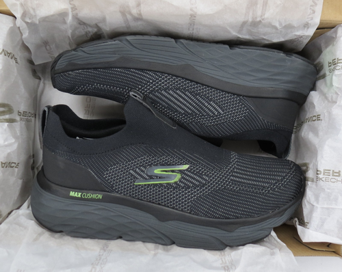 SKECHERS MENS MAX CUSHIONING ELITE- SIZE 10- BLACK- 220061 - NEW IN BOX !!