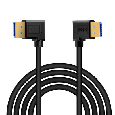 3.3 FT DisplayPort 1.4 Cable 8K@60Hz 32.4Gbps 90 Degree Angled DP Male To Male