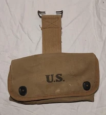 Original WW1 US Army Web Belt Gear Pouch, Stamped "Powers 1918"