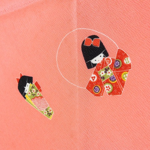 De Colección Japonés Furoshiki Rosa Oscuro Nylon Chirimen Kimono Muñeca Impresión: 70 X 72 cm - Imagen 3 de 3
