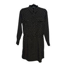 Lauren Ralph Lauren Dress Womens 4 Black White Polka Dot Career Office Workwear