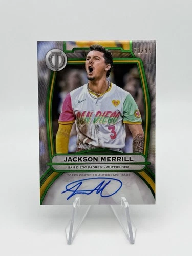 2025 Jackson Merrill Topps Tribute Green Certified Auto Padres