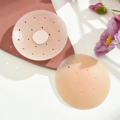 1Pair Invisible Silicone Backless Nipple Cover  Push-Up Sticky Self-Adhesive Bra