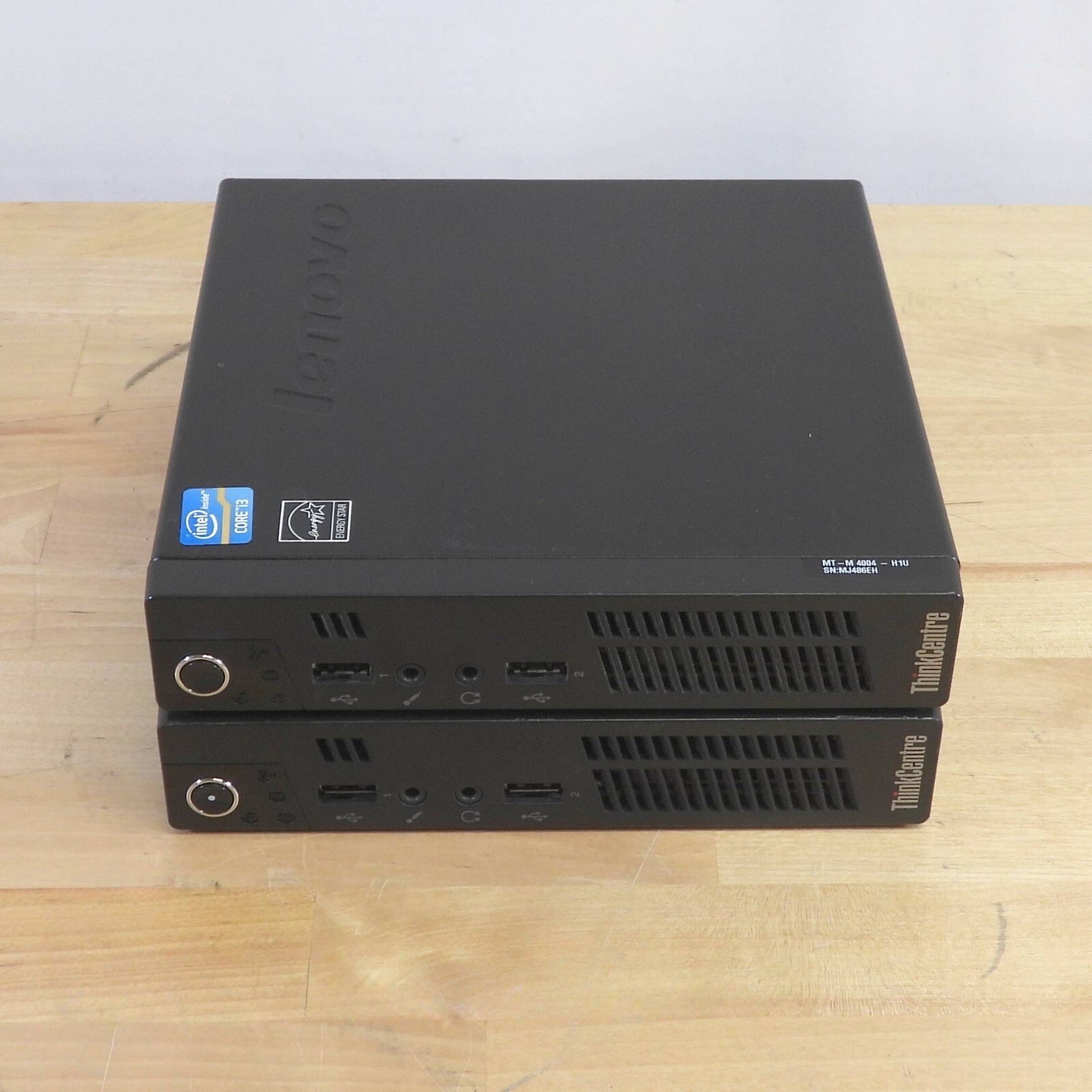 Lot of 2 Lenovo ThinkCentre M72e i3-3220T 2.8GHz 4GB RAM No Drive Tiny ...