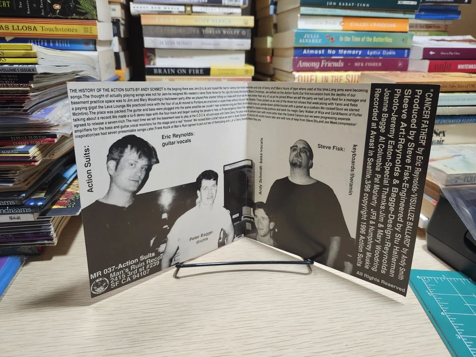 The Action Suits!: Cancer Father (Man's Ruin Records) NM Clear 7" Alt Indie 1996 - Image 3 of 4