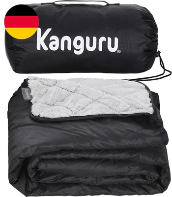 Kanguru Picknickdecke Wasserdicht, Wetterfest, Sherpa Fluffy Innen Flauschig Und