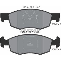 Textar 2384201 Bremsbelagsatz FüR Fiat Doblo 119 223