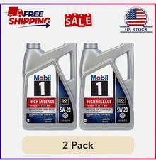 (2 pack) Mobil 1 High Mileage Full Synthetic Motor Oil 5W-20, 5 Quart 37.60 per gallon