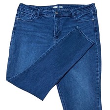 Old Navy Rockstar Super Skinny High Rise Jeans Dark Wash Minimalist Plus Size 18