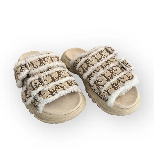 Sandales homme Dior x Travis Scott H Town Cactus Jack crème oblique jacquard