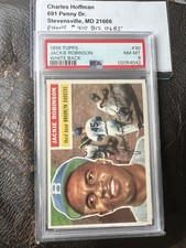 1955 topps jackie robinson White Back PSA 8