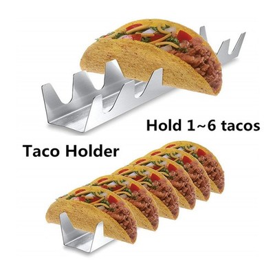 Edelstahl Taco Halter Tablett Standplatte für 6 Tacos mit großer Kapazität