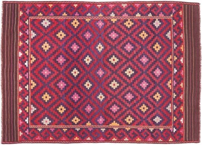 Afghan Kelim Soumakh Ghalmuri Rug 150x200 Handwoven Red Geometric