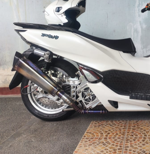 ZIAYI Moto per Kawasaki Z125 Z125 PRO Fino al 2018 51mm Sistema di Scarico Silenziatore Tubo di Coda Punta Centrale Tubo di Collegamento in Acciaio Inox (Color : Model 4