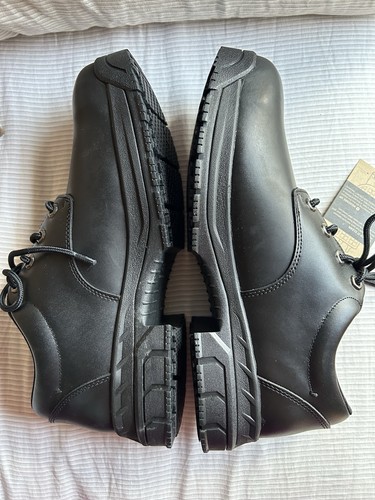 Shoes For Crews Unisex Black Steel Toe Shoe Work Mens Slip Resistant M 11 W 12.5 - Picture 9 of 17