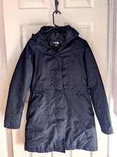 The North Face HyVent Goose Down Arctic Parka Womens Long Black Jacket Coat Med