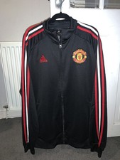 Adidas Manchester United Track Jacket Medium Black Football Training Utd 2022/23