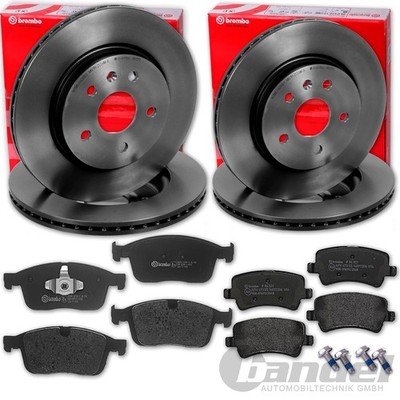 brembo BREMSSCHEIBEN + BELÄGE VORNE + HINTEN passend für VOLVO XC60 Bj 2008-2017